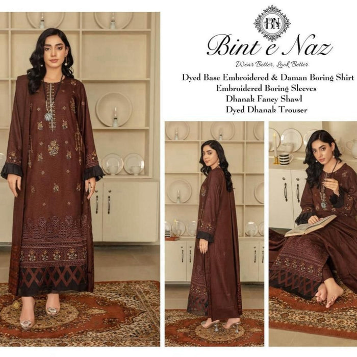 100% Original Bint - e - Naz Dhanak Collection 2024 - PICKITBAY