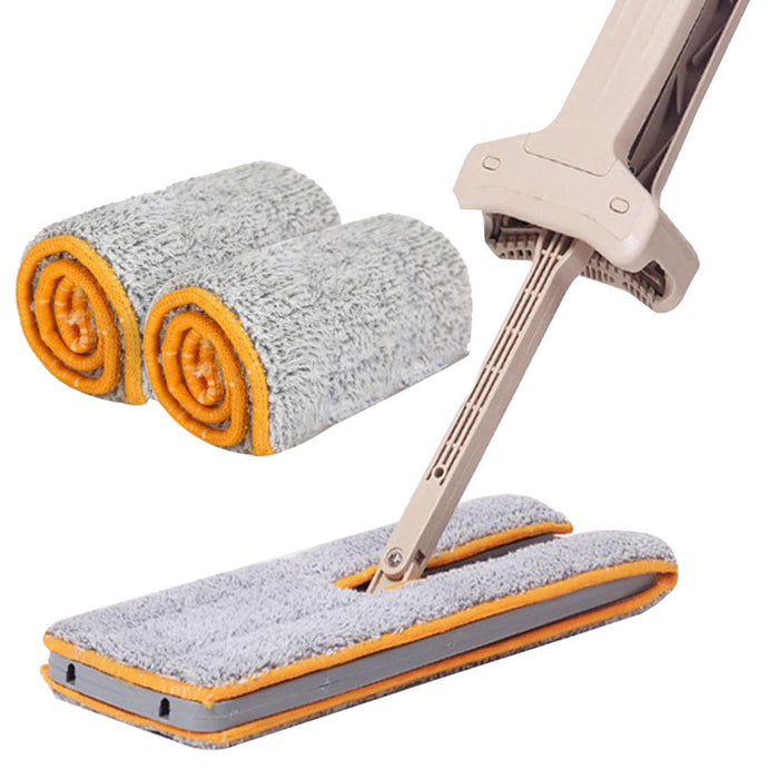 Self Wringing Double Sided Flat Magic Mop Hand Push Sweeper Hard Floor Clean Tool