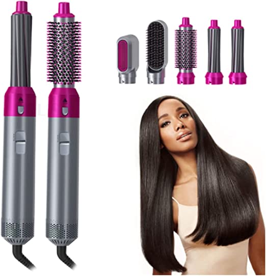 5 In 1 Hair Dryer Brush Electric Blow Dryer Hair Comb Curling Brush Kit Straightener