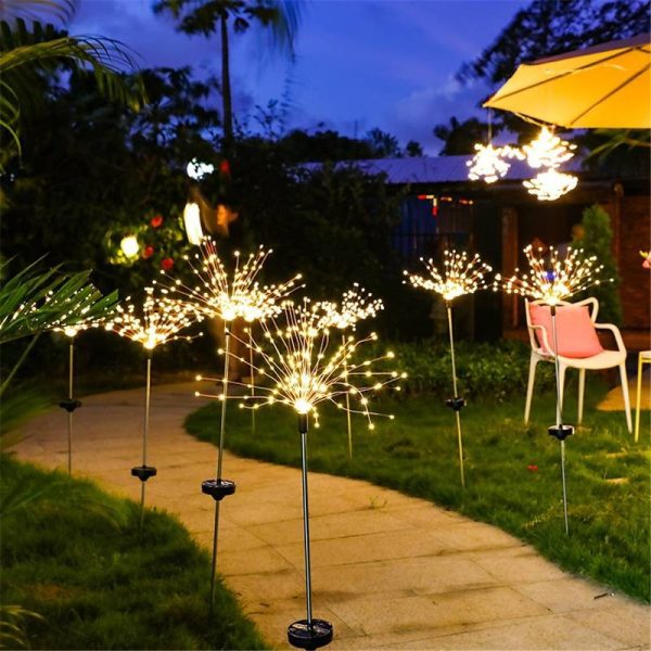 200led Solar Firework Light Waterproof Outdoor 8 Lighting Modes Fairy String Light Christmas Solar Lights Garden Decoration