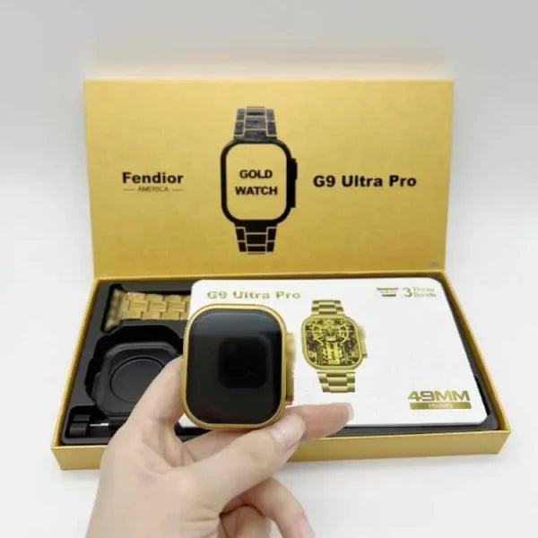 New G9 Ultra Pro Gold Color Edition Series 9 Smart Watch With Qdfit Pro App