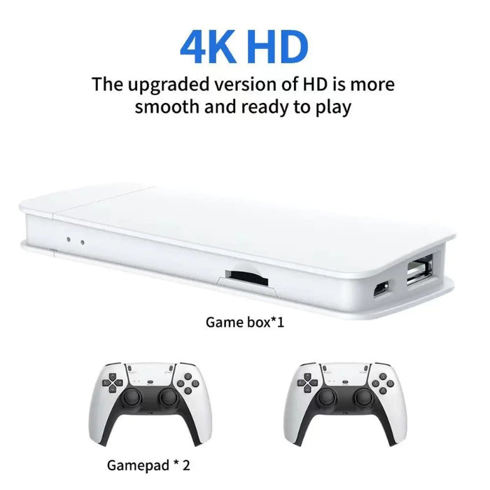 M15 4K Game Stick Console With 64GB Storage And Dual 2.4G Wireless Controllers – 20,000 Retro Games For PS1/GBA/SNES