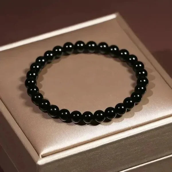 (pack Of 12 )black Bead Bracelet For Men & Women