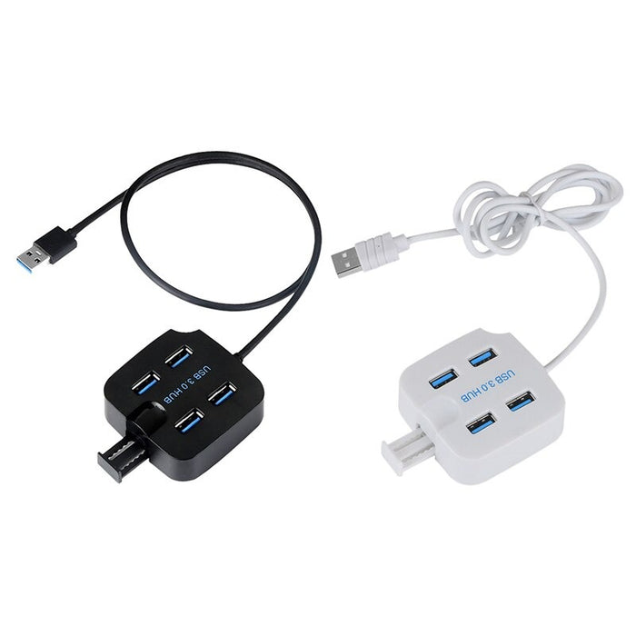 Light Weight USB 3.0 Hi-Speed 4 Ports USB Hub With Mobile Phone Holder