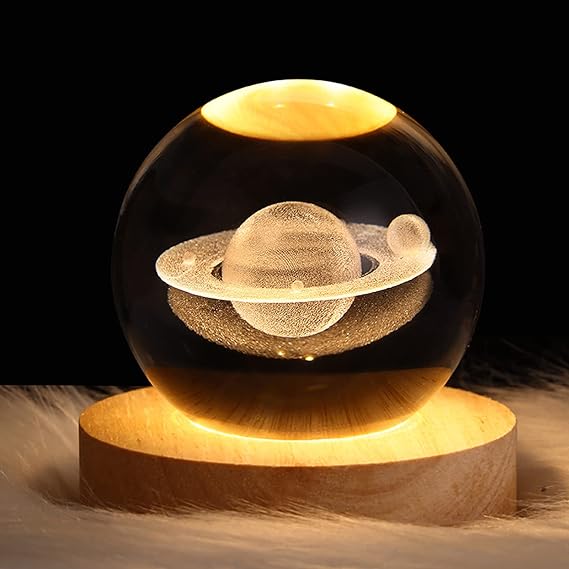 3d Solar System Crystal Ball Night Light