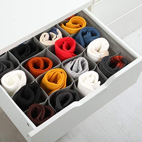 Pack Of 2 Foldable Women Underwear Separated Organizer Box Socks Storage