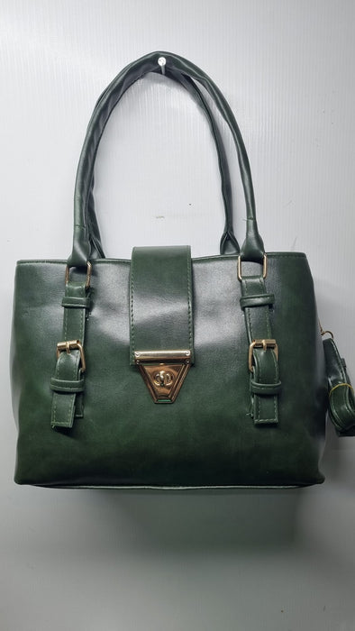 Mexican Elegance: Double Zip Handbag with Flap Lock