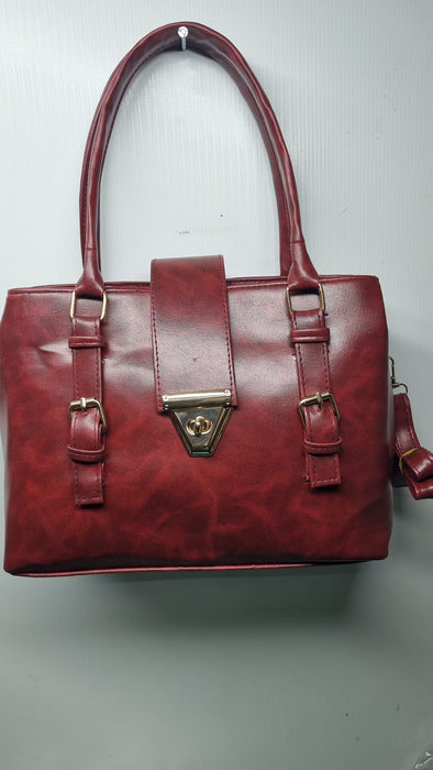 Mexican Elegance: Double Zip Handbag with Flap Lock