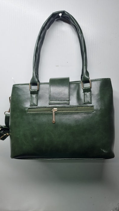 Mexican Elegance: Double Zip Handbag with Flap Lock