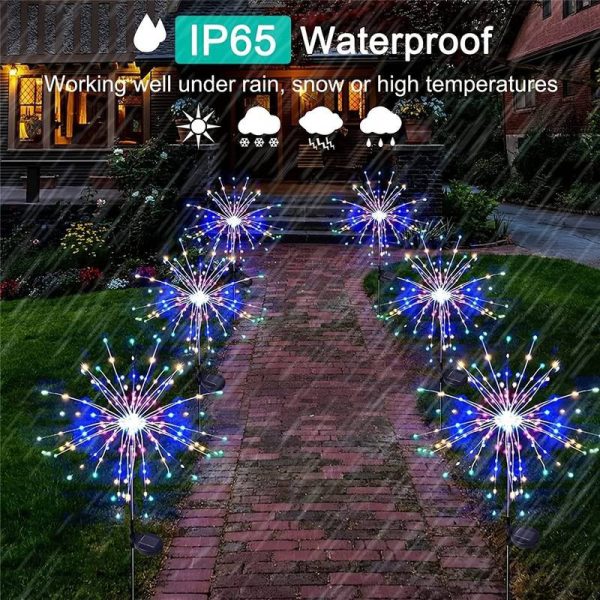 200led Solar Firework Light Waterproof Outdoor 8 Lighting Modes Fairy String Light Christmas Solar Lights Garden Decoration