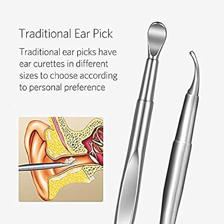 Ear Wax Removal Kit, 6-in-1 Ear Pick Tools Curette Cleaner Reusable Ear Cleaner, Stainless Steel Ear Wax Remover With Storage Case