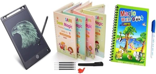 Three-in-one Deal Kids Learning Package / Magic Book, Water Book, Tablet 8.5 Inch