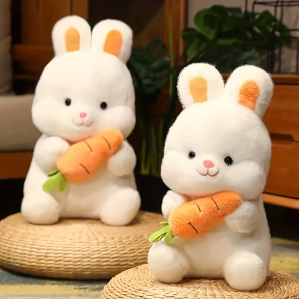 Adorable Plush Bunny & Carrot Pillow | Fluffy & Soft Stuffed Animal Plush Toy For Kids – 45 Cm