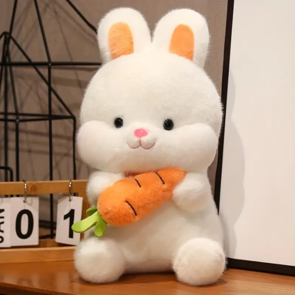 Adorable Plush Bunny & Carrot Pillow | Fluffy & Soft Stuffed Animal Plush Toy For Kids – 45 Cm