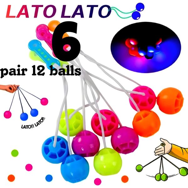 6 Packet Tak Tak Clacker Ball Pack Of 6 Pair ( 12 Balls )