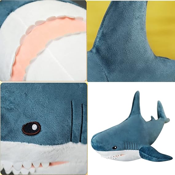 Ryttir Sharks Stuffed Animal Plush Pillow Plush Sea Animal Pillow For Kids Boys & Girls – 60 Cm