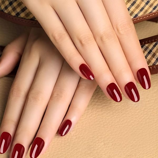 (round Shape )artificial Nails 100pcs With Nail Glue, Beautiful Fancy Fake Nails ,acrylic Nails Kit Transparent & Natural False Nail