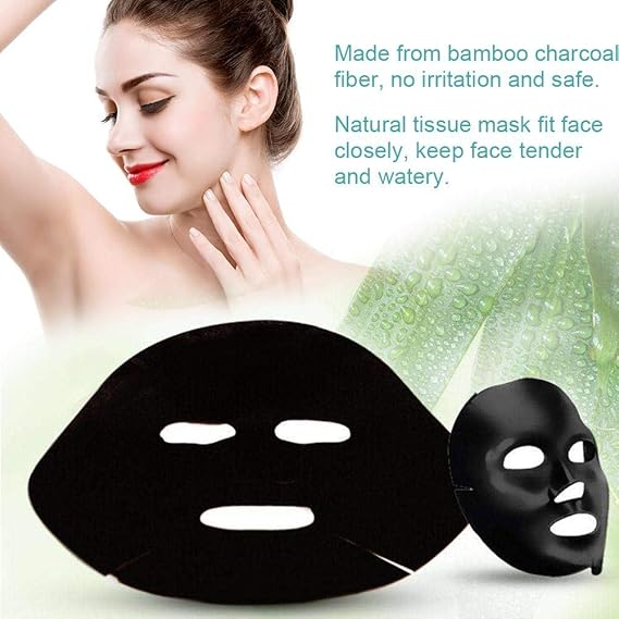 Bamboo Charcoal Compressed Mask | Charcoal Magic Facial Tablet Face Tissue Napkin Paper Mask For Men Women To Moisturizing Brighten Whiten Tighten Face – Pack Of 25 Pcs