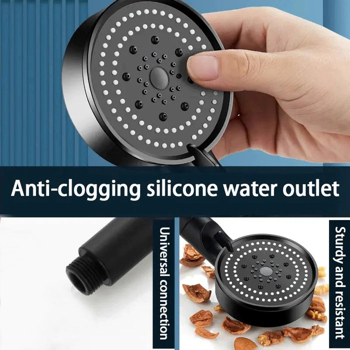 4-In-1 Multi-Functional High-Pressure Shower Head Featuring Adjustable Water Flow And Pressure