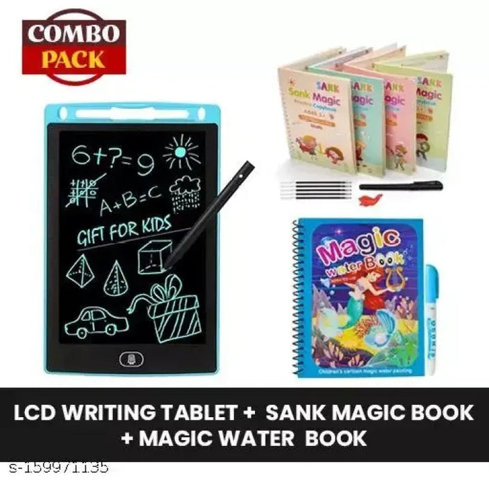 Three-in-one Deal Kids Learning Package / Magic Book, Water Book, Tablet 8.5 Inch