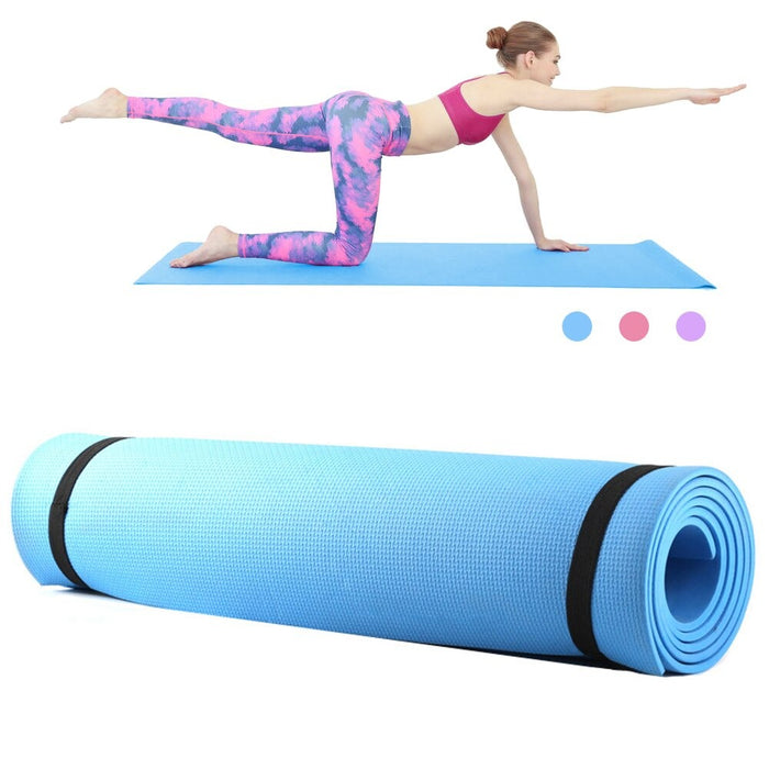 68 X 24 Inches Yoga Mat Fitness Pad 6mm Thick EVA Foam Non-Slip Exercise Fitness Mat