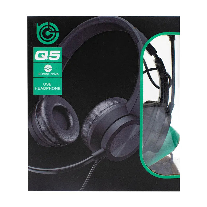 Q5 USB Wired Headphone With Microphone