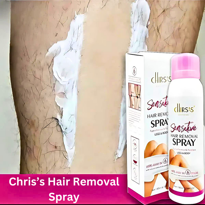 Chirs’s Sensitive Hair Removal Spray | Fast Effective & Painless Chriss Hair Remover For Legs & Body