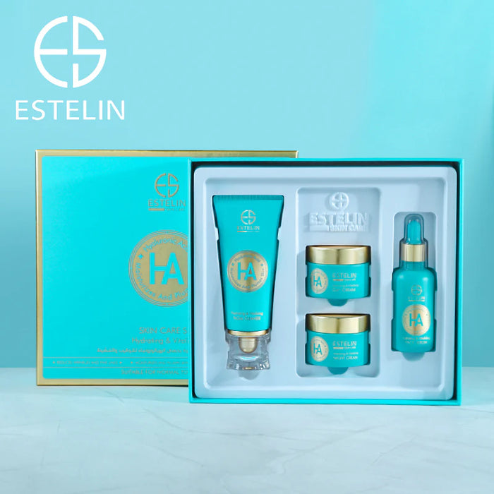 Estelin Hyaluronic Acid Hydrating & Vitalizing Skin Care Set – 4 Pcs Set