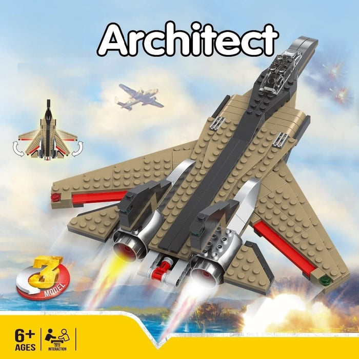 312Pcs Architect 3 In 1 Fast Flyers Creative Building Blocks Set For Kids