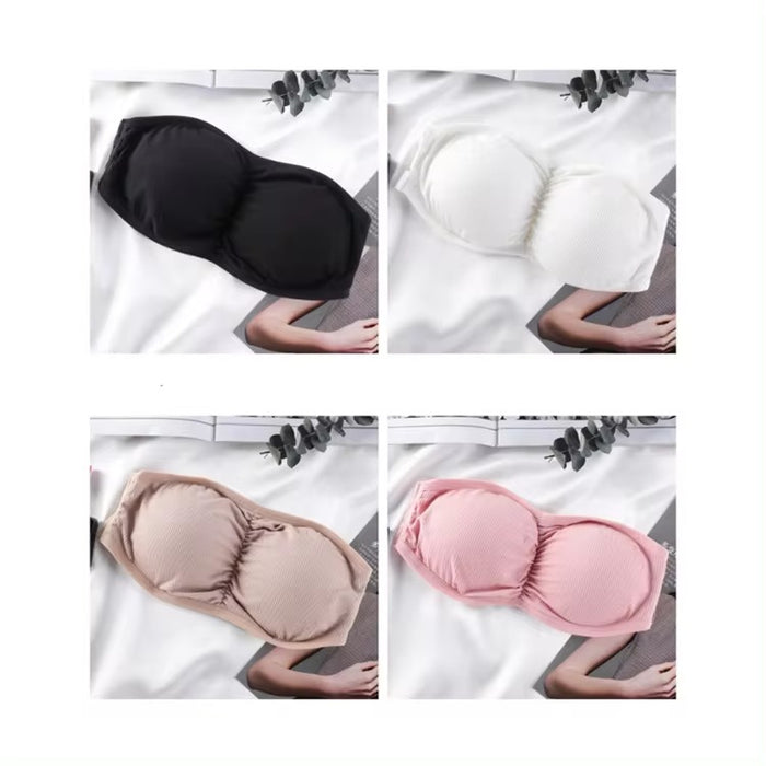 Ladies Soft And Comfortable High-Quality Padded Push-Up Strapless Tube Bralette