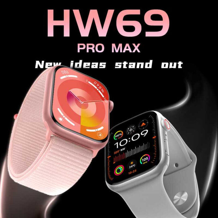 AMOLED 2.5D Curved Display HW69 Pro Max Smart Watch With AI-Powered Customization, Expanded App Market, Gesture Control