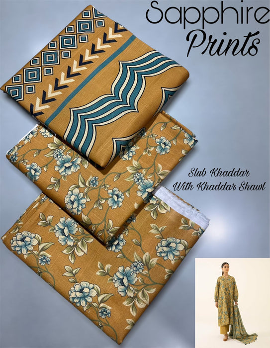 Winter Exclusive Collection 2024-2025 Sapphire Prints (Premium Slub Khaddar)