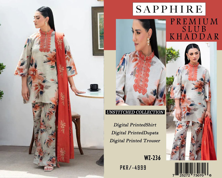 Winter Exclusive Collection 2024-2025 Sapphire Prints (Premium Slub Khaddar)