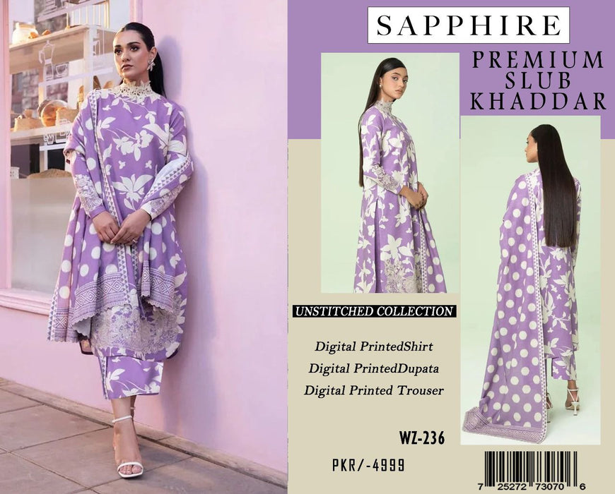 Winter Exclusive Collection 2024-2025 Sapphire Prints (Premium Slub Khaddar)