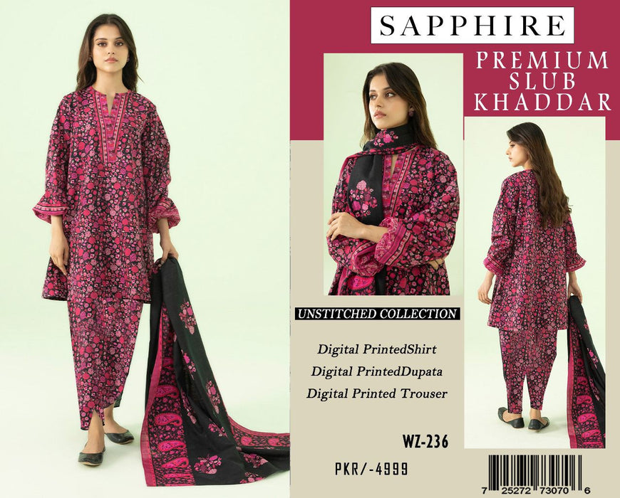 Winter Exclusive Collection 2024-2025 Sapphire Prints (Premium Slub Khaddar)