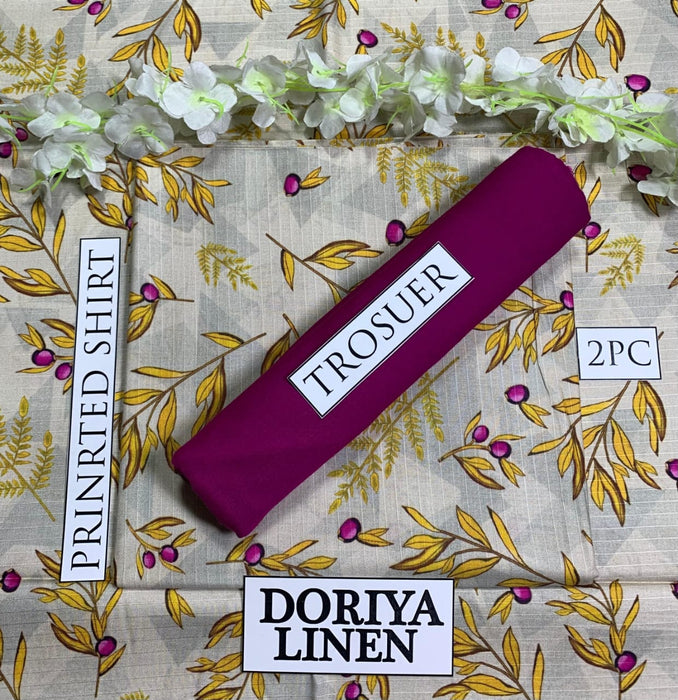 ZARI LINEN / DORIYA LINEN /LINEN 2PC