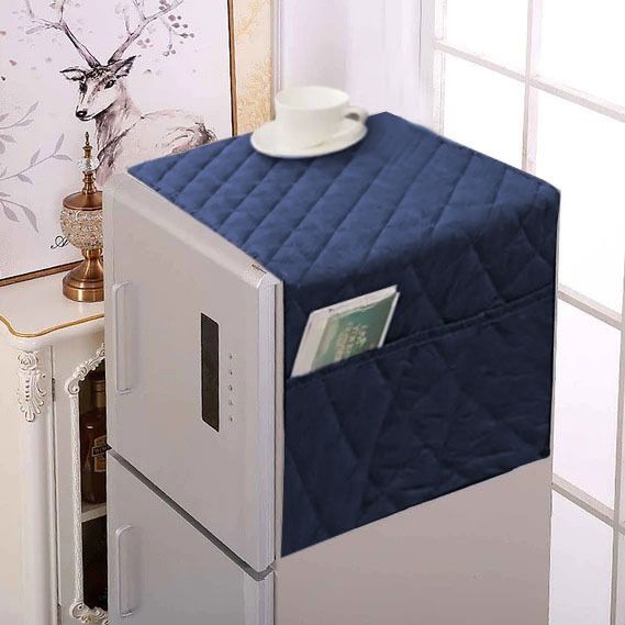 QUILTED PRINTED/PLAIN FRIDGE COVER