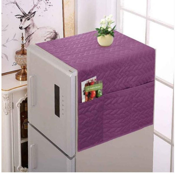 QUILTED PRINTED/PLAIN FRIDGE COVER