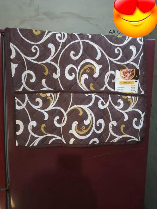 QUILTED PRINTED/PLAIN FRIDGE COVER