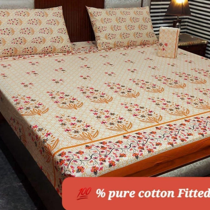 PURE COTTON FITTED BEDSHEET