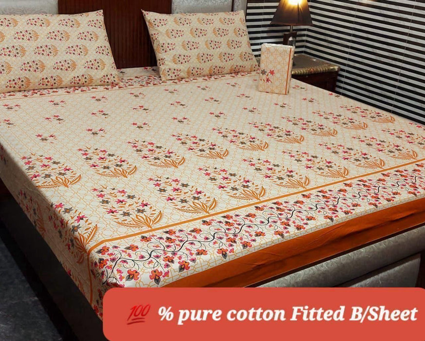 PURE COTTON FITTED BEDSHEET