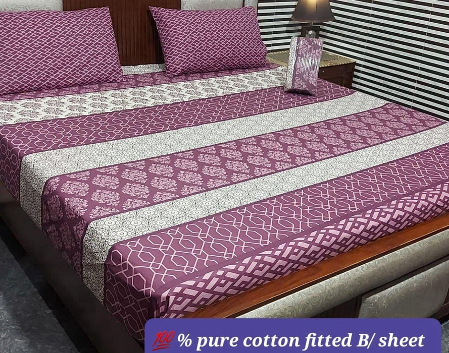 PURE COTTON FITTED BEDSHEET