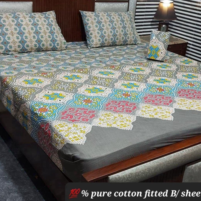 PURE COTTON FITTED BEDSHEET