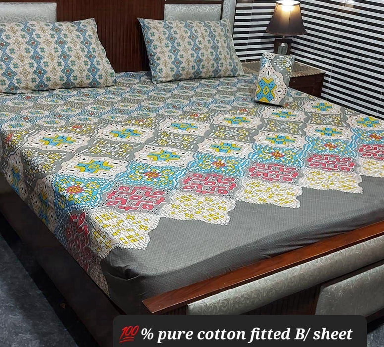 PURE COTTON FITTED BEDSHEET