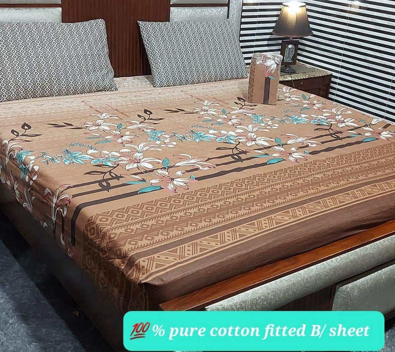 PURE COTTON FITTED BEDSHEET