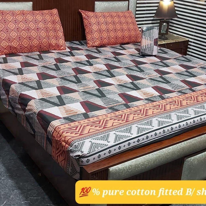 PURE COTTON FITTED BEDSHEET