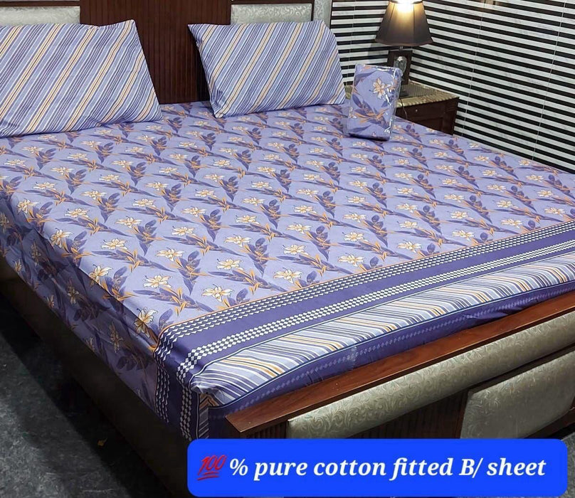 PURE COTTON FITTED BEDSHEET