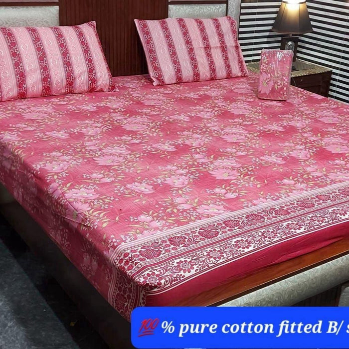 PURE COTTON FITTED BEDSHEET