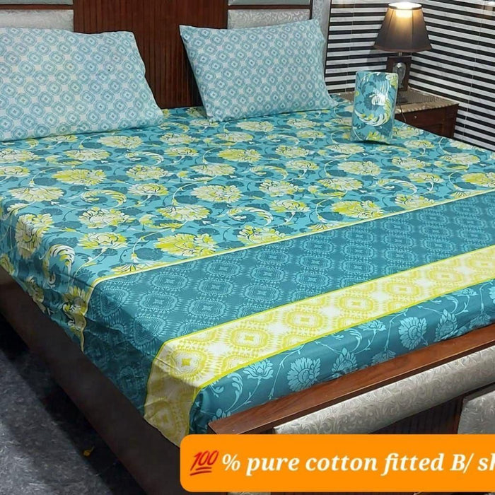 PURE COTTON FITTED BEDSHEET