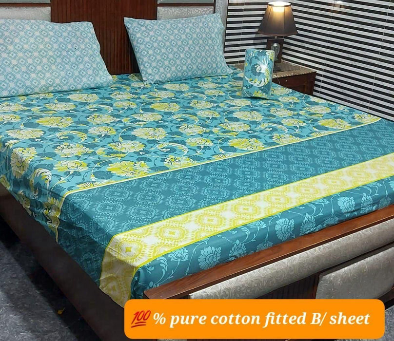 PURE COTTON FITTED BEDSHEET